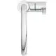 Chromene Waschtischarmatur von Ideal Standard, mit hohem Auslauf und klassischer Bauform, montiert an Wand, ohne Ablage.